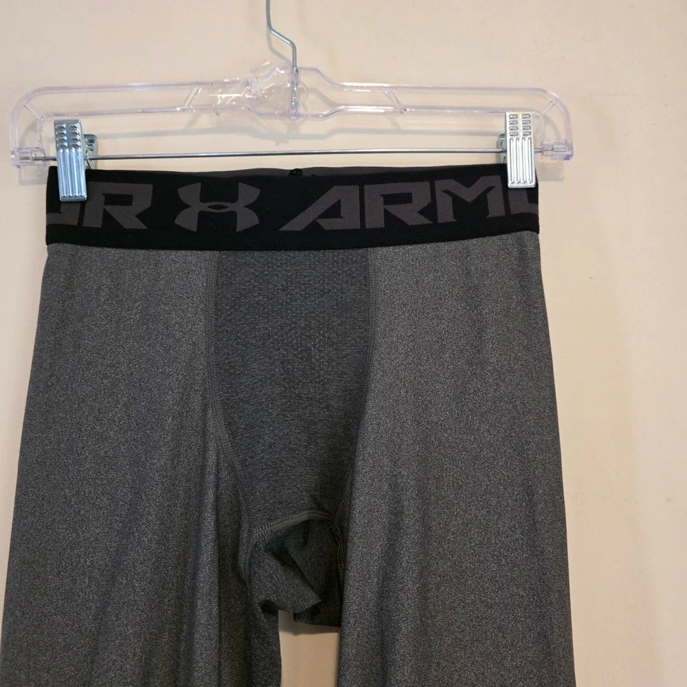 Under Armour Mens Compression Leggings Size Small Gray HeatGear Base Layer Pants